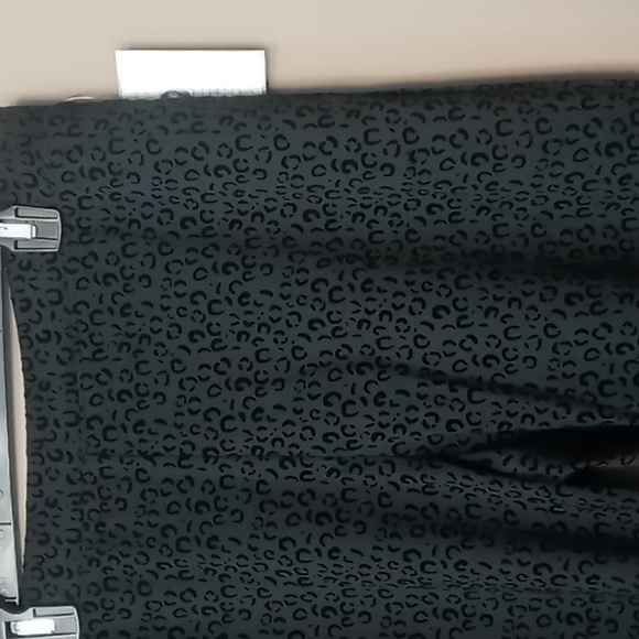 Vintage Jaclyn Smith Black Pull on Pants w Animal Print Textured Spots XL NWT - Picture 3 of 6